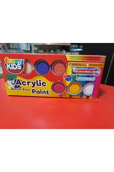 Rich Funny Kids Akrilik Boya seti 12li*25ml lik pakette