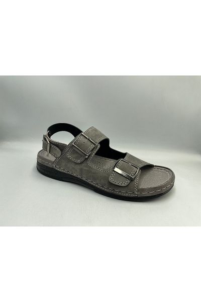 DR KLOMPA Men's Comfortable Gray Sandals Orthopedic Sole