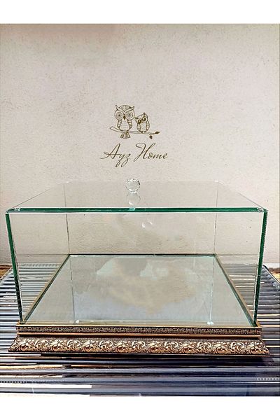 AYZ HOME Glass Embroidered Dowry Box Promise Engagement Bride Groom Bundle Box Large Size/ 40*30*20