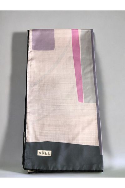 Akel 95x95 cm Striped Alpha Twill Scarf