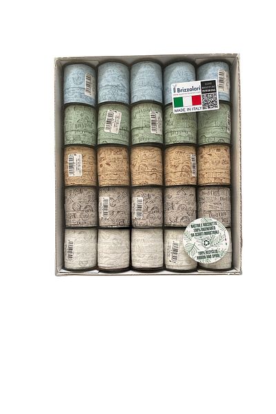 REX Retro Patterned Gift Ribbon Raffia - in Box of 25 (82329)