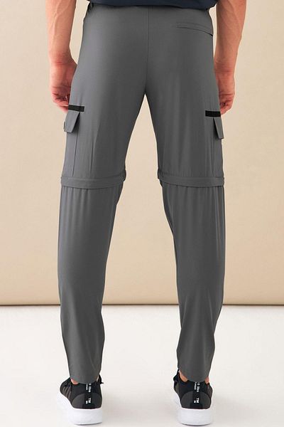Escetic MEn'S Slimfit Dark Gray SummEr SportS SwEatpantS - Lycra Fabric, Can BE ShortS S0000
