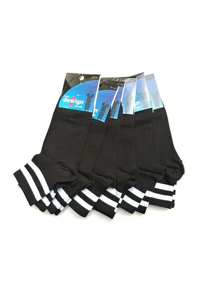 Design Socks Συσκευασία με 12 κάλτσες Desing ριγέ ανδρικά μποτάκια