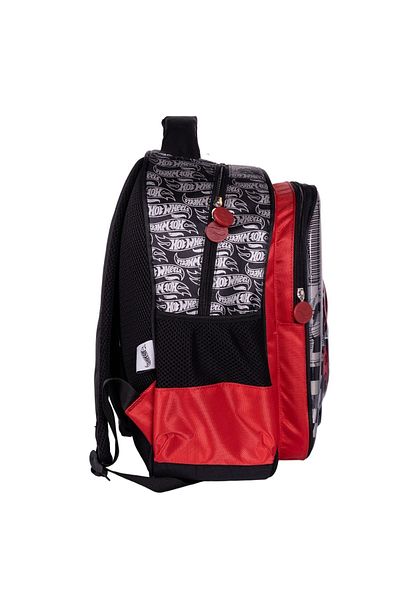 WİGGLE Wiggle Hot Wheels - 2 Compartment Pocket, Embossed Children's School Backpack Red