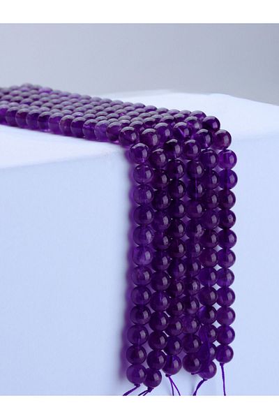 Zeynep Büyükbay 6mm Amethyst Natural Stone String