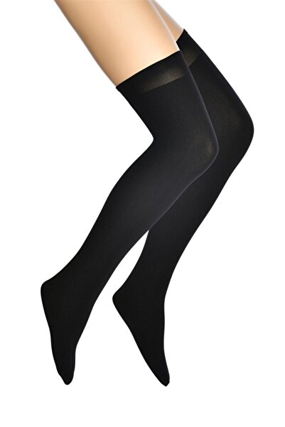 Dore Women's Black Elastic Thermal Thick Knee Socks 3-Piece