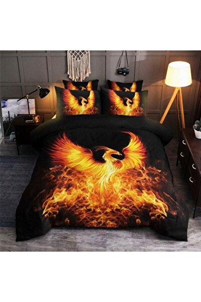 Elmas Dizayn طقم غطاء لحاف مزدوج بحجم كينج - ساتان قطني، مضاد للبكتيريا، أسود...