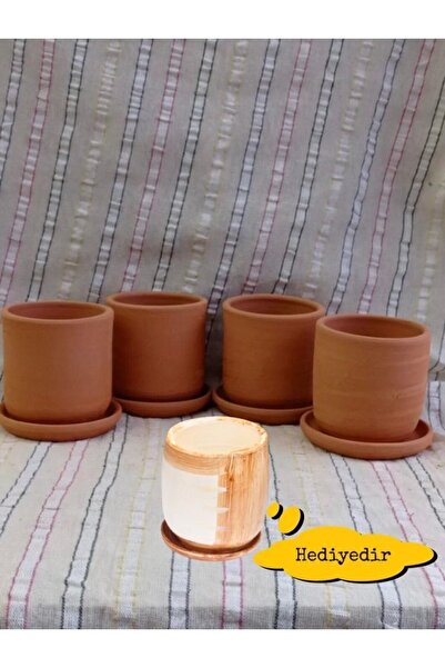 Comlekevi Toprak Saksı, Kaktüs Saksısı, Dört Adet