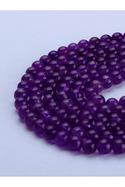 Zeynep Büyükbay 6mm Amethyst Natural Stone String