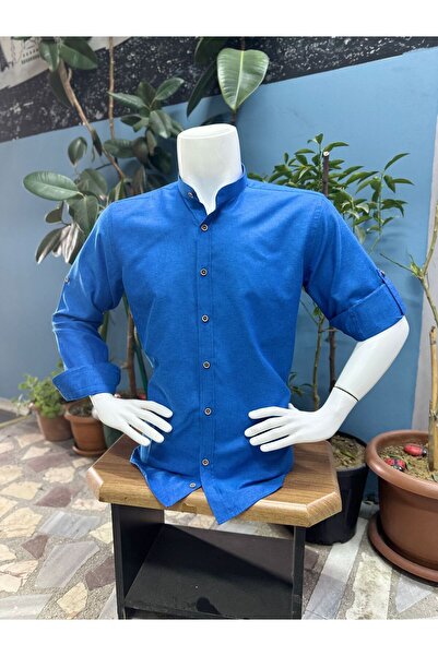 CLASSO DOMINANT COLLAR SLEEVE FOLDED COTTON SHIRT
