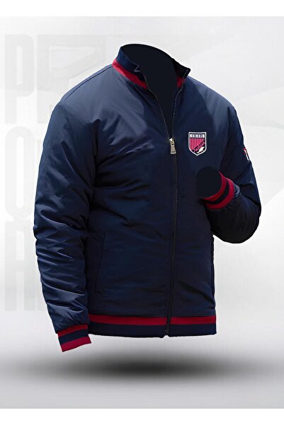 ixir Sportos emblémás szezonális férfi kabát és dzseki sötétkék