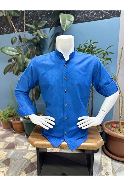 CLASSO DOMINANT COLLAR SLEEVE FOLDED COTTON SHIRT