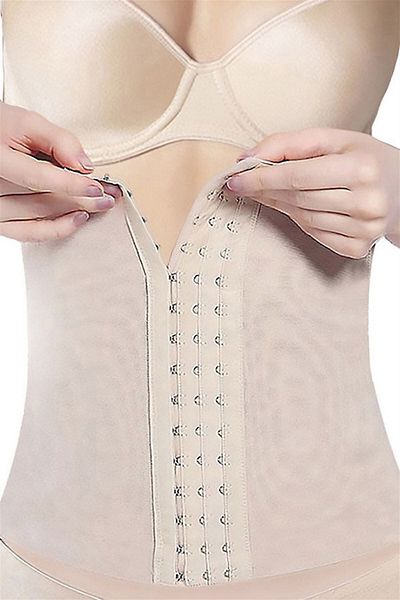 Miss Modinn Women's Black Agraphed Mid-Calf Waist Corset 1114