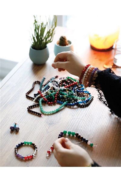 Zeynep Büyükbay Personalized Natural Stone Special Drawing Necklace