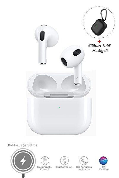 NOYİSKA Apple 6 / 7 / 8 / 11 / 12 / 13 / 14 / 15 Pro Max Uyumlu Bluetooth Kulaklık 3.Nesil Bluetooth Air