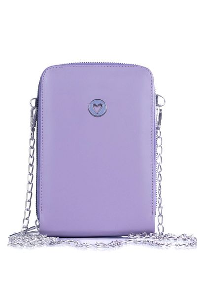 Ecrou Lilac Heart Logo Bag Phone Holder