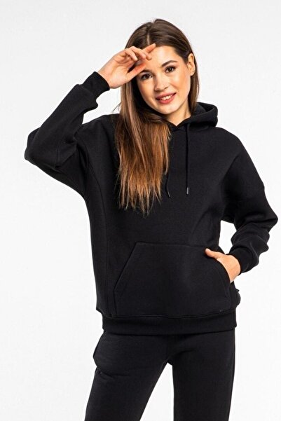 YAKAMEL BAYBAYAN BASİC OVERSİZE SWEATSHİRT HOODİE