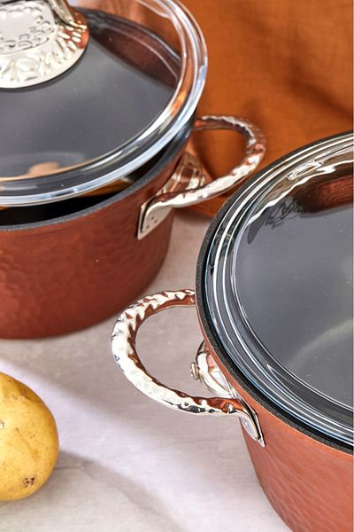 Cooker Stainless Steel 7-Piece Cookware Set with Forged Pattern