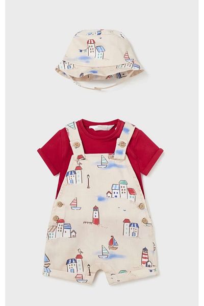 MAYORAL Newborn patterned 3-piece set