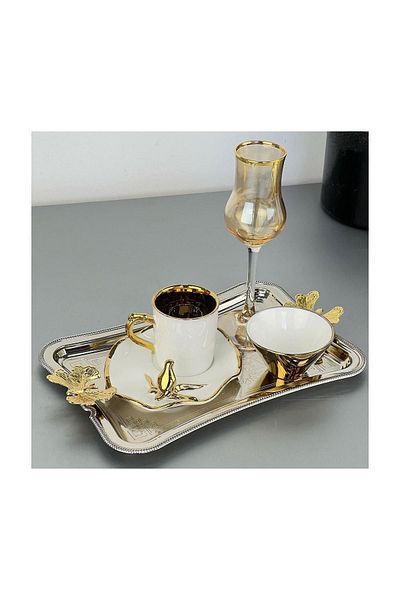 AROW Luxury Metal Single Silver Metal Tray