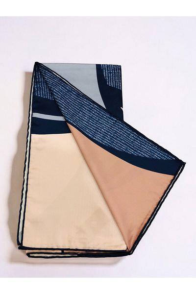 Akel Κασκόλ Alfa Twill - Χοντρό ριγέ σχέδιο, μέγεθος 95x95