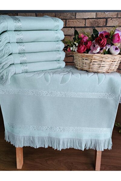 sarra Водорослевий Сара 6 шт. 50x90 см з бахромою, батистовий рушник