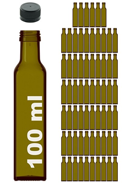 Afracam Green Maraska - 100ml Leak Proof Glass Bottle with Corner, 66 Pieces