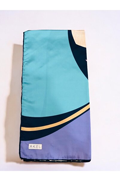 Akel Alfa Twill Eşarp  Kalın Çizgili Desen Ebat 95 x 95