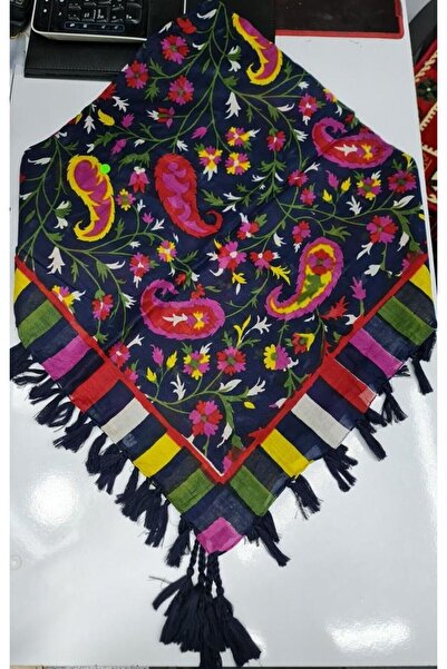 Safir Tuhafiye Βαμβακερό Ινδικό Φουλάρι 110 cm x 110 cm |   Ινδική γραφή