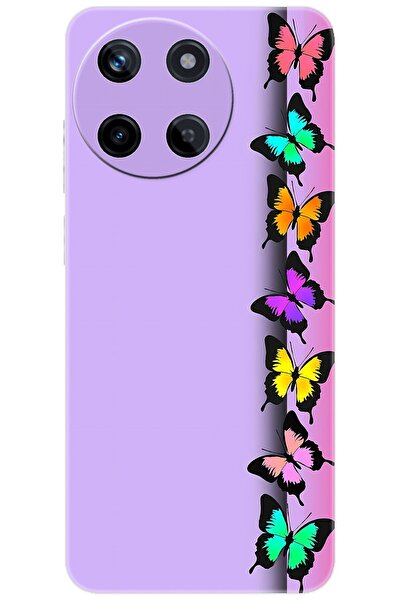 realme 11 (RMX3636) Uyumlu Kılıf Desen Baskılı Silikon Kelebek STK:671 CP-brB...