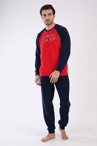 VİENETTA Σετ ανδρικές πιτζάμες μακρυμάνικο Fleece - 305010