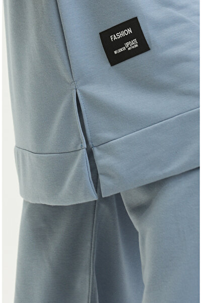 sefamerve Modrá dvojstrunová súprava tuniky a nohavíc - 0044-34