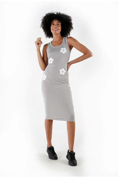 ALEXANDERGARDI Rochie creion cu bretele groase cu model - A24-10304