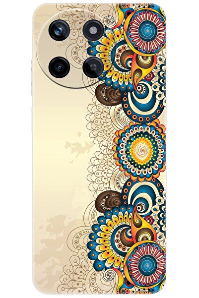 realme 11 RMX3636 Uyumlu Kılıf Desen Baskılı Silikon Dekoratif Çiçek Tasarım ...