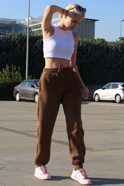 YAKAMEL Women's Jogger Sweatpants - Ribbon and Pocket