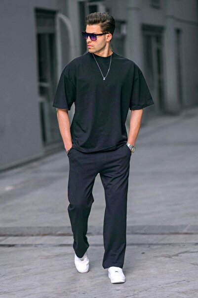 YAKAMEL Muška antracit boja, udobna majica kratkih rukava i komplet pidžama