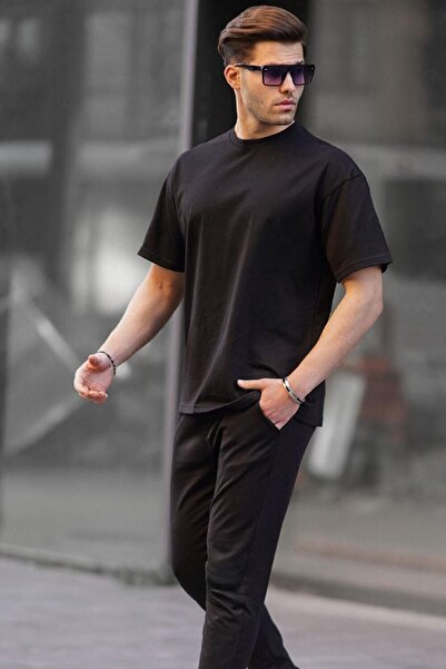 YAKAMEL Ανδρικό άνετο καλοκαιρινό σετ πιτζάμες από χτενισμένο βαμβάκι με μπλο...