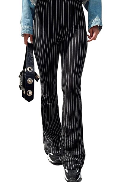 YAKAMEL Super Visok struk Sa džepovima Palazzo ženske pantalone - Lepog pada