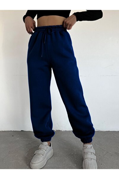 YAKAMEL Γυναικείο παντελόνι φόρμας με 3 κλωστές, χαλαρή μέση, ελαστικό κορδόν...