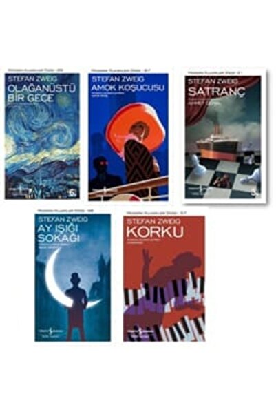 TÜRKİYE İŞ BANKASI KÜLTÜR YAYINLARI Olağanüstü Bir Gece - Amok Koşucusu - Satranç - Ay Işığı Sokağı - Korku (stefan Zweig 5 Kitap Set )