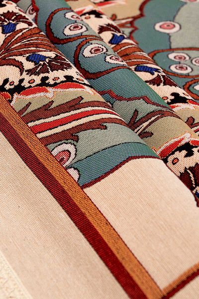 Bursa İpek Green Tapestry Patterned Çintemani Prayer Rug