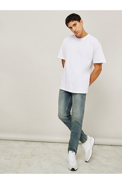 Styli Solid Oversized Pure Cotton T-Shirt