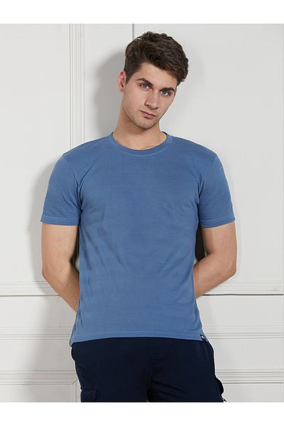 Dennis Lingo By Styli Regular Fit Textured Round Neck T-Shirt
