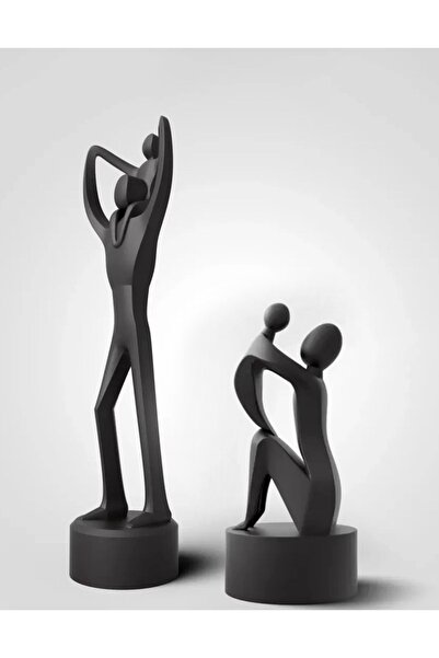 MagMan Anne Baba Çocuklar 2'li Aile Biblo Seti Siyah