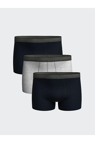 LC Waikiki Flexible Cotton 3-Piece Men's Boxer Set - Standard Mold