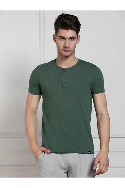 Dennis Lingo By Styli Regular Fit Henley Neck T-Shirt