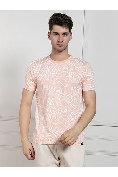 Dennis Lingo By Styli Regular Fit Marbled Print T-Shirt