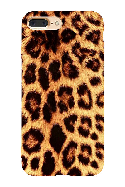 shoptocase Iphone 7PLUS/8PLUS Uyumlu Leopar Baskılı İç yüzeyiMikrofiber Kaplı...