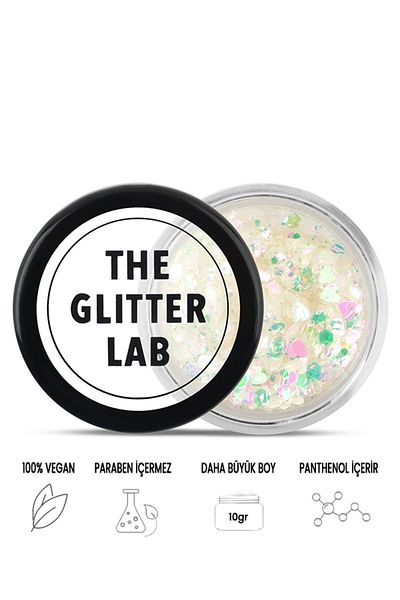 The Glitter Lab Shiny Glitter Gel Form - Glowy Hearts