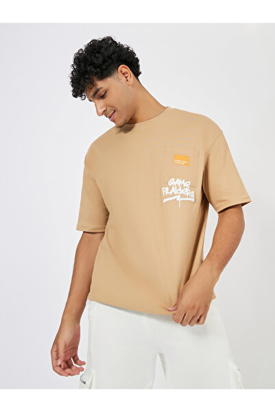 Styli Pure Cotton Puff Print Oversized T-shirt